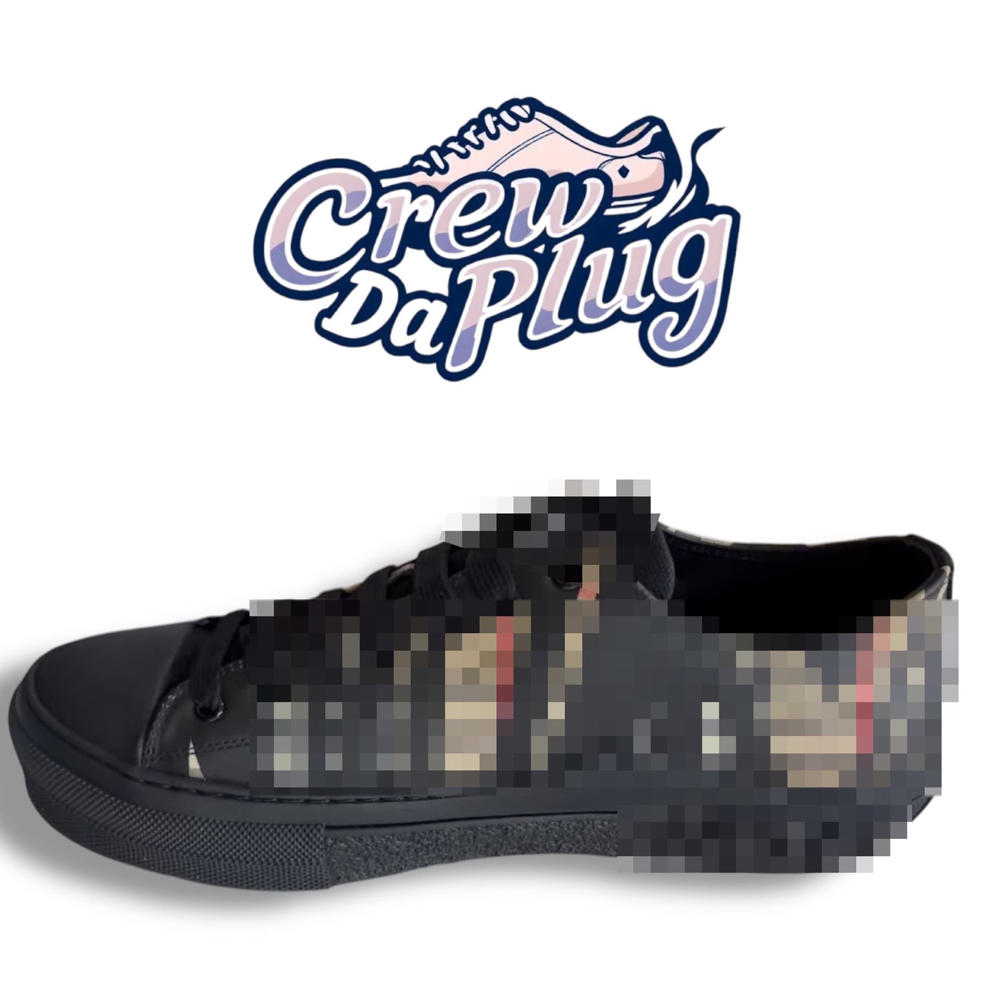 B-Black checkers Low Top Trainers