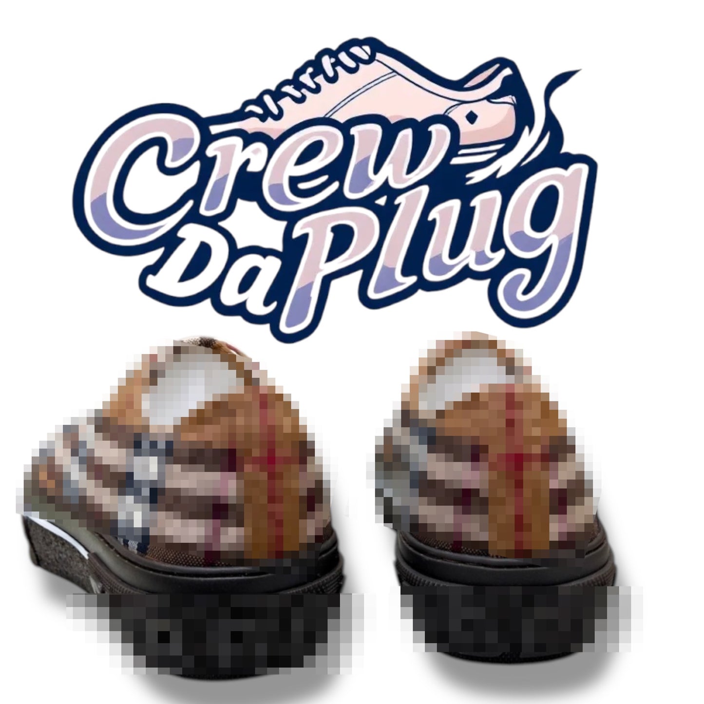 B-Brown check low-top trainers