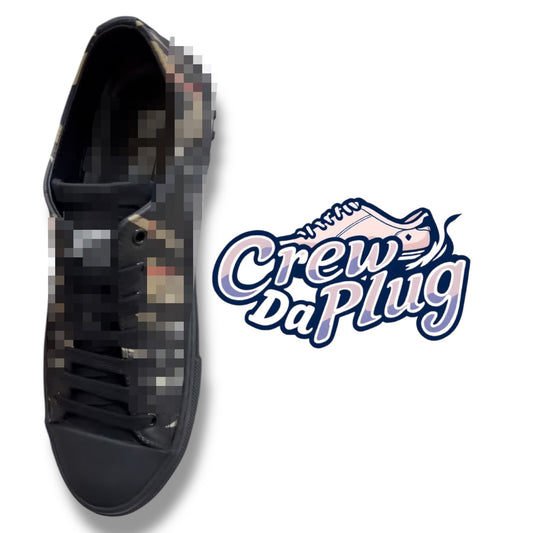B-Black checkers Low Top Trainers